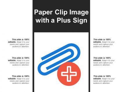 Paper clip image with a plus sign