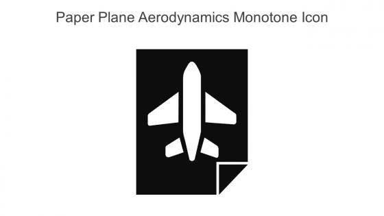Paper Plane Aerodynamics Monotone Icon In Powerpoint Pptx Png And Editable Eps Format