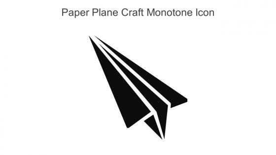 Paper Plane Craft Monotone Icon In Powerpoint Pptx Png And Editable Eps Format