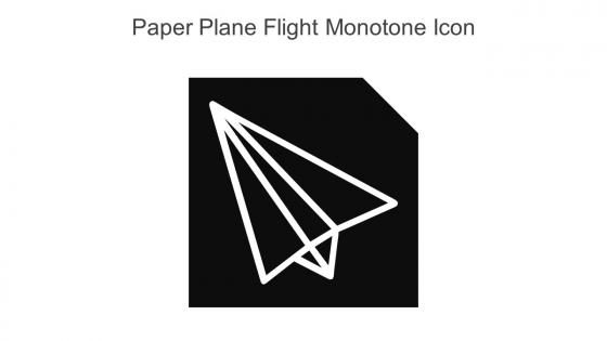 Paper Plane Flight Monotone Icon In Powerpoint Pptx Png And Editable Eps Format