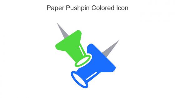 Paper Pushpin Colored Icon in powerpoint pptx png and editable eps format