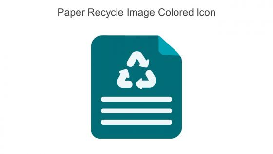 Paper Recycle Image Colored Icon In Powerpoint Pptx Png And Editable Eps Format