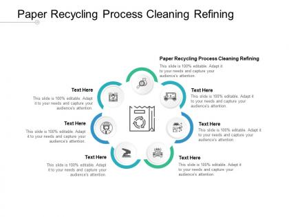 Paper recycling process cleaning refining ppt powerpoint presentation outline cpb