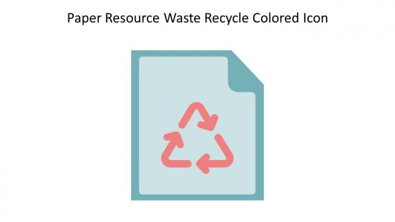 Paper Resource Waste Recycle Colored Icon In Powerpoint Pptx Png And Editable Eps Format