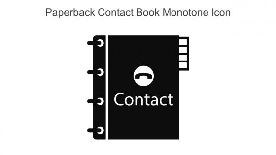 Paperback Contact Book Monotone Icon In Powerpoint Pptx Png And Editable Eps Format