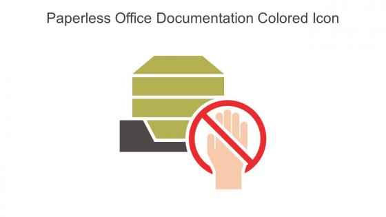 Paperless Office Documentation Colored Icon In Powerpoint Pptx Png And Editable Eps Format