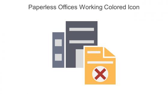 Paperless Offices Working Colored Icon In Powerpoint Pptx Png And Editable Eps Format