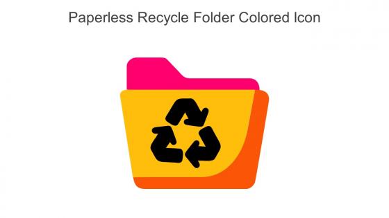 Paperless Recycle Folder Colored Icon In Powerpoint Pptx Png And Editable Eps Format