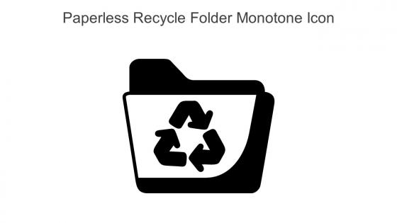 Paperless Recycle Folder Monotone Icon In Powerpoint Pptx Png And Editable Eps Format