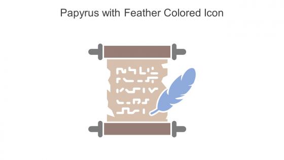 Papyrus With Feather Colored Icon In Powerpoint Pptx Png And Editable Eps Format