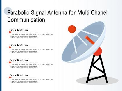 Parabolic signal antenna for multi chanel communication