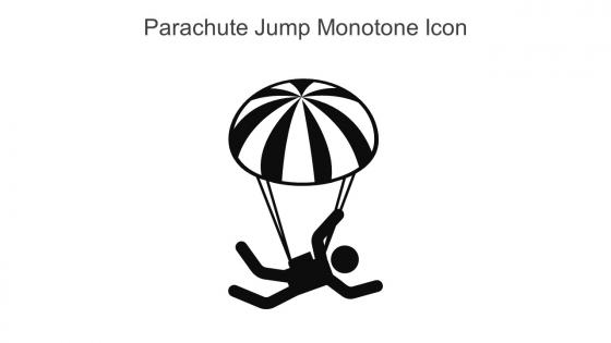 Parachute Jump Monotone Icon In Powerpoint Pptx Png And Editable Eps Format