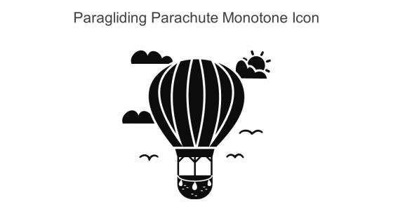 Paragliding Parachute Monotone Icon In Powerpoint Pptx Png And Editable Eps Format