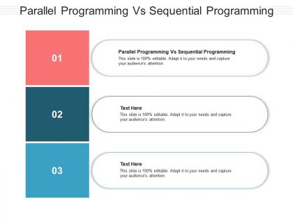 Parallel programming vs sequential programming ppt powerpoint presentation summary skills cpb