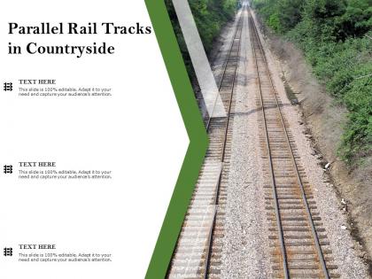 Parallel rail tracks in countryside