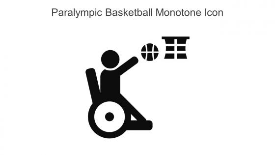 Paralympic Basketball Monotone Icon In Powerpoint Pptx Png And Editable Eps Format