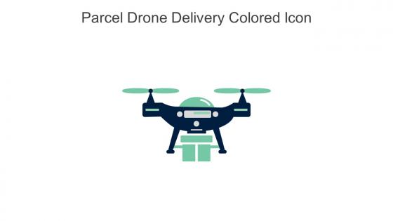 Parcel Drone Delivery Colored Icon In Powerpoint Pptx Png And Editable Eps Format