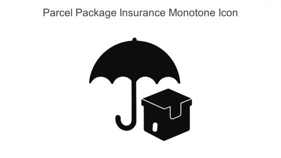 Parcel Package Insurance Monotone Icon in powerpoint pptx png and editable eps format