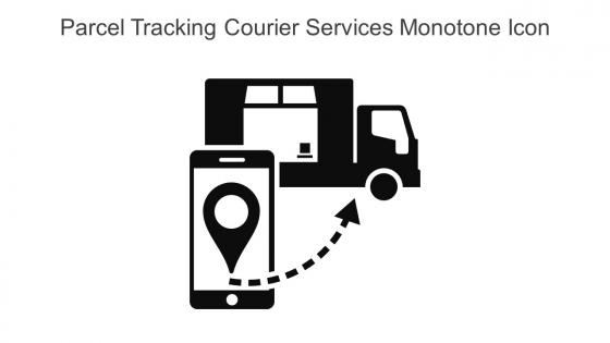 Parcel Tracking Courier Services Monotone Icon In Powerpoint Pptx Png And Editable Eps Format