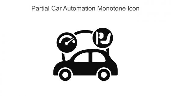Partial Car Automation Monotone Icon In Powerpoint Pptx Png And Editable Eps Format