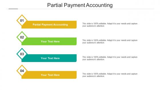 Partial payment accounting ppt powerpoint presentation gallery design templates cpb