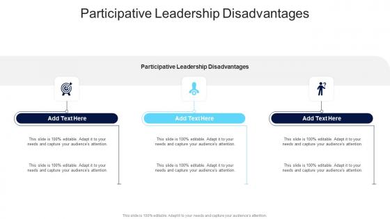 Participative Headship Disadvantages In Powerpoint And Google Slides Cpb