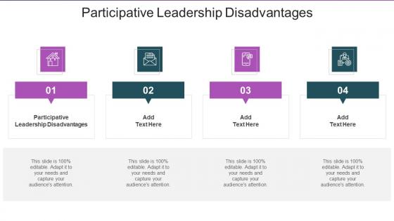 Participative Leadership Disadvantages In Powerpoint And Google Slides Cpb