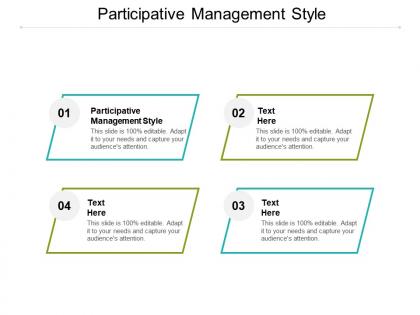 Participative management style ppt powerpoint presentation pictures graphic tips cpb