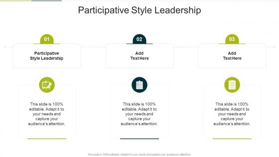 Participative Style Leadership In Powerpoint And Google Slides Cpb