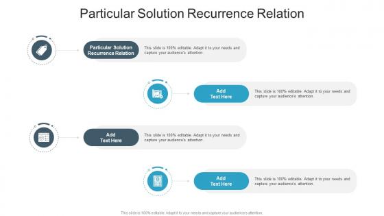 Particular Solution Recurrence Relation In Powerpoint And Google Slides Cpb