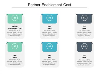 Partner enablement cost ppt powerpoint presentation infographics show cpb