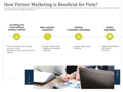 Partner managed marketing campaign how partner marketing is beneficial for firm ppt diagrams