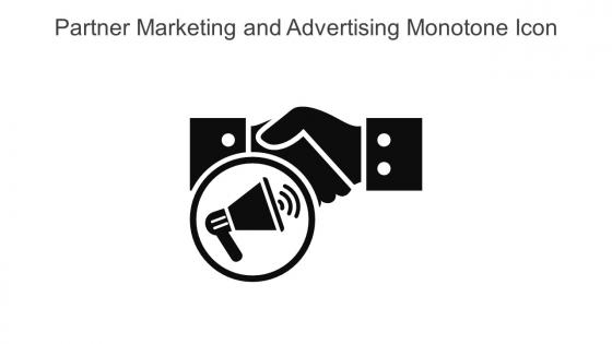 Partner Marketing And Advertising Monotone Icon In Powerpoint Pptx Png And Editable Eps Format
