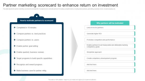 Partner Marketing Scorecard To Enhance Return On Investment