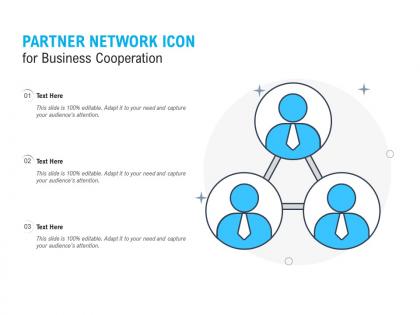 Partner network icon for business cooperation