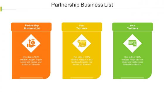 Partnership Business List Ppt Powerpoint Presentation Professional Background Image Cpb