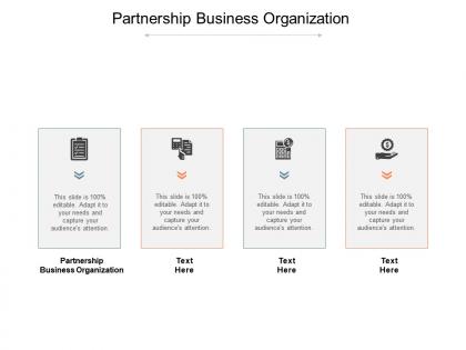 Partnership business organization ppt powerpoint presentation professional cpb