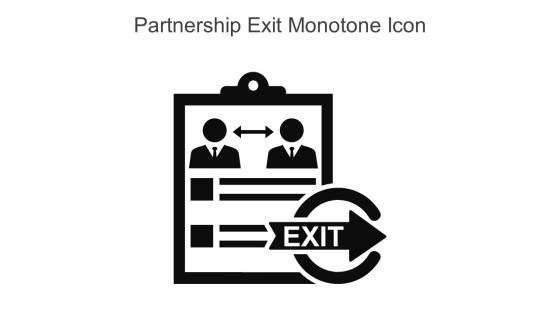 Partnership Exit Monotone Icon In Powerpoint Pptx Png And Editable Eps Format