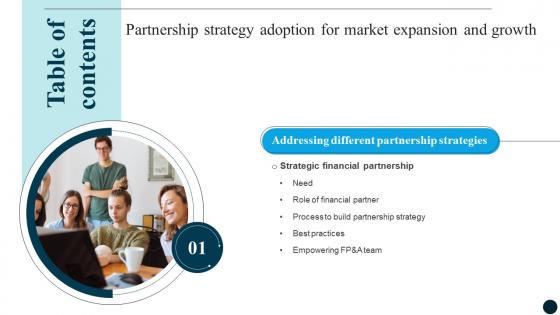 Partnership Strategy Adoption For Market Expansion And Growth Table Of Contents CRP DK SS