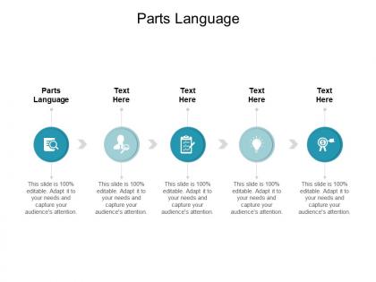 Parts language ppt powerpoint presentation summary icons cpb