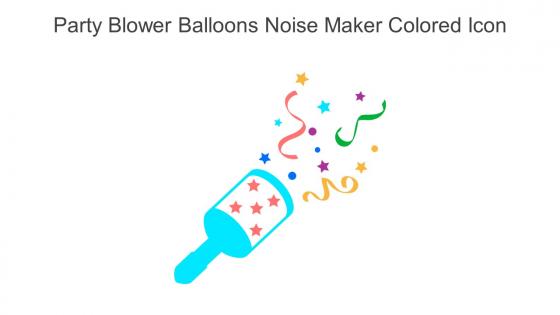 Party Blower Balloons Noise Maker Colored Icon In Powerpoint Pptx Png And Editable Eps Format
