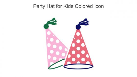 Party Hat For Kids Colored Icon In Powerpoint Pptx Png And Editable Eps Format
