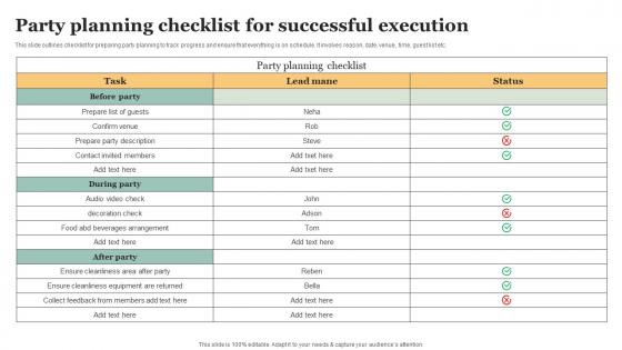 Party Planning Checklist For Successful Execution