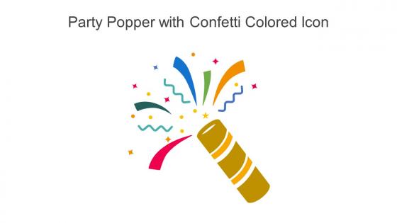 Party Popper With Confetti Colored Icon In Powerpoint Pptx Png And Editable Eps Format