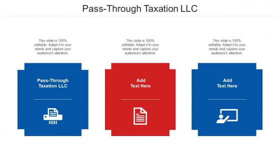 Pass Through Taxation LLC Ppt Powerpoint Presentation Outline Example Cpb