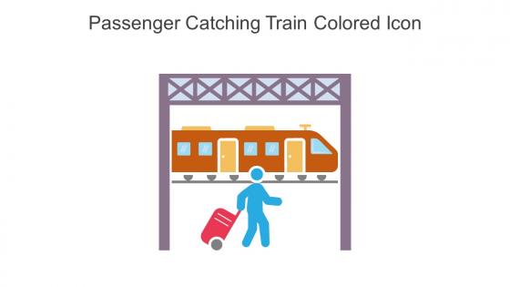 Passenger Catching Train Colored Icon In Powerpoint Pptx Png And Editable Eps Format