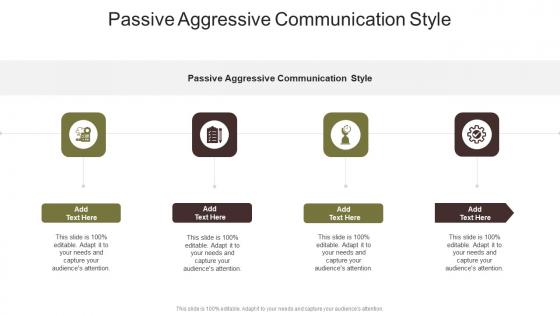 Passive Aggressive Communication Style In Powerpoint And Google Slides Cpb