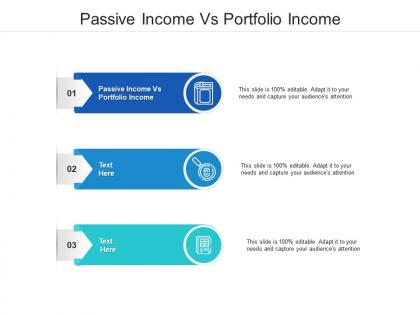 Passive income vs portfolio income ppt powerpoint presentation professional background image cpb