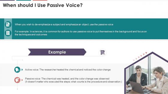 Passive Voice Usage In Business Writing Training Ppt