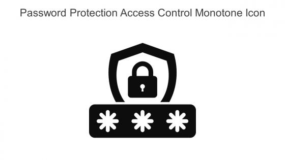 Password Protection Access Control Monotone Icon In Powerpoint Pptx Png And Editable Eps Format